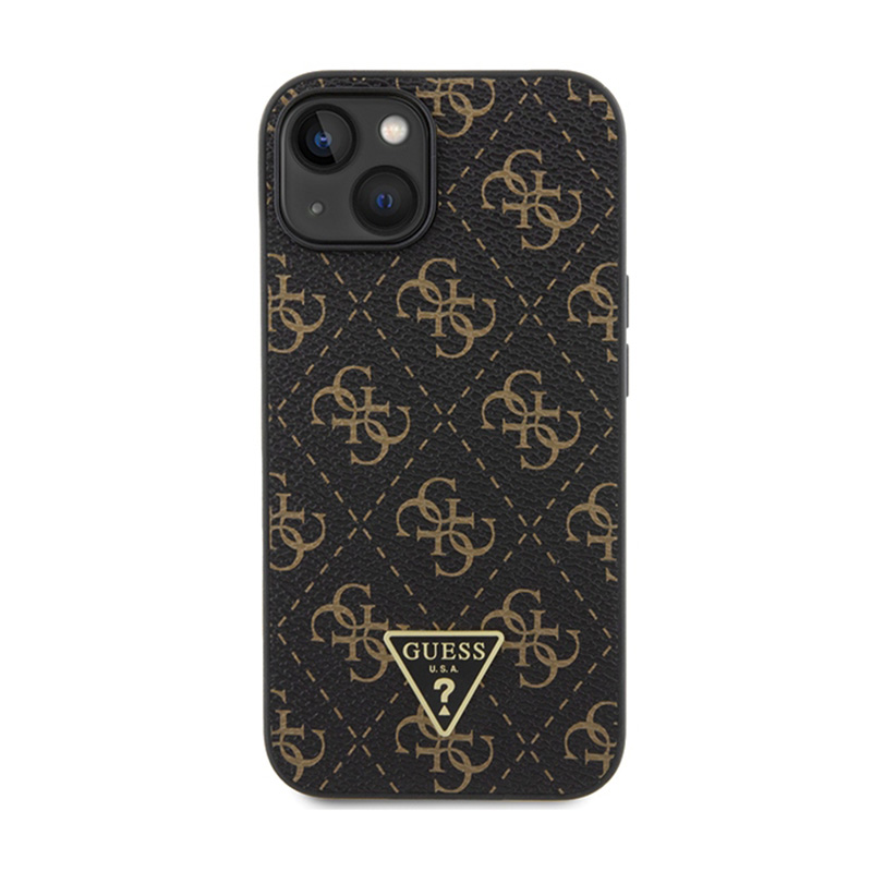 Guess 4G Triangle Metal Logo - Etui iPhone 15 (czarny)
