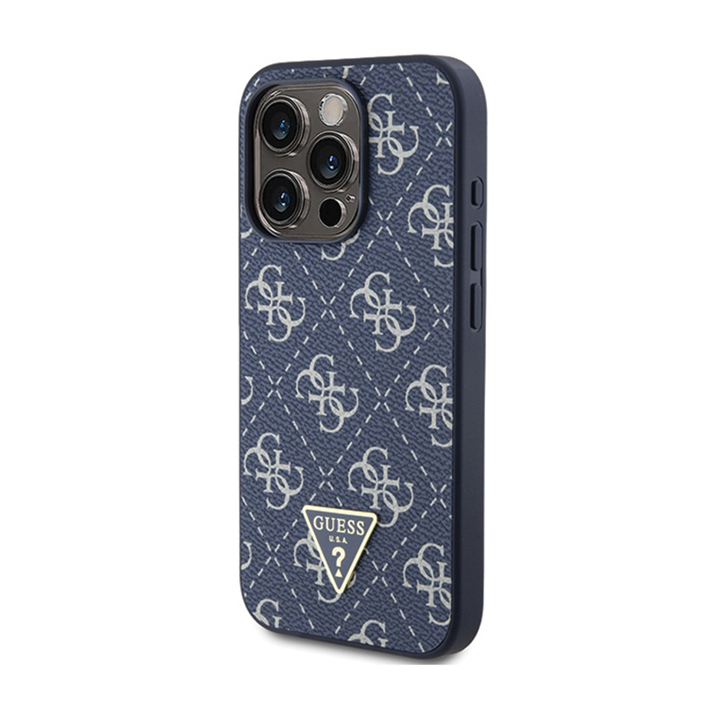 Guess 4G Triangle Metal Logo - Etui iPhone 15 Pro Max (niebieski)