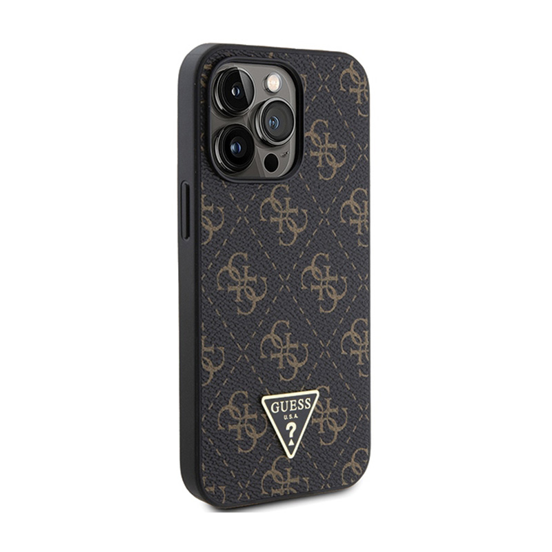 Guess 4G Triangle Metal Logo - Etui iPhone 15 Pro Max (czarny)