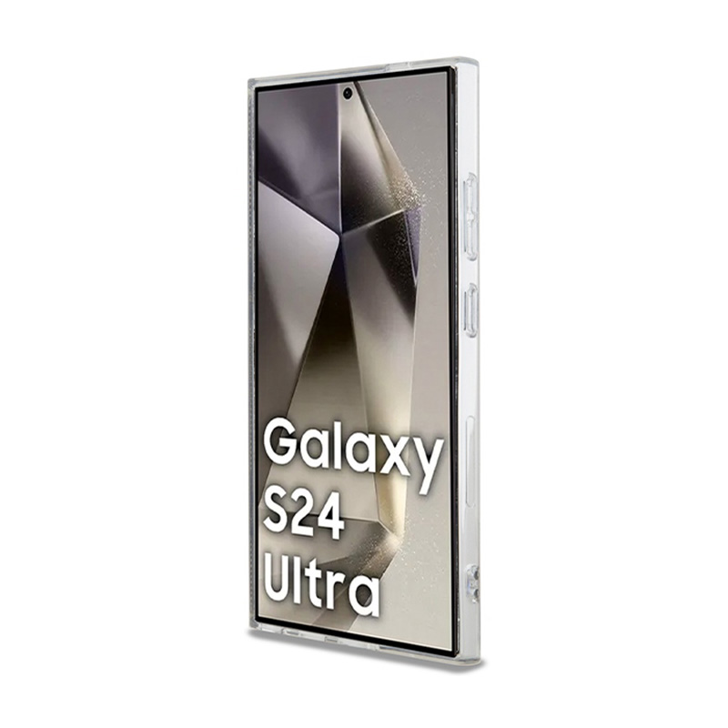 Guess IML 4G Gold Stripe - Etui Samsung Galaxy S24 Ultra (brązowy)