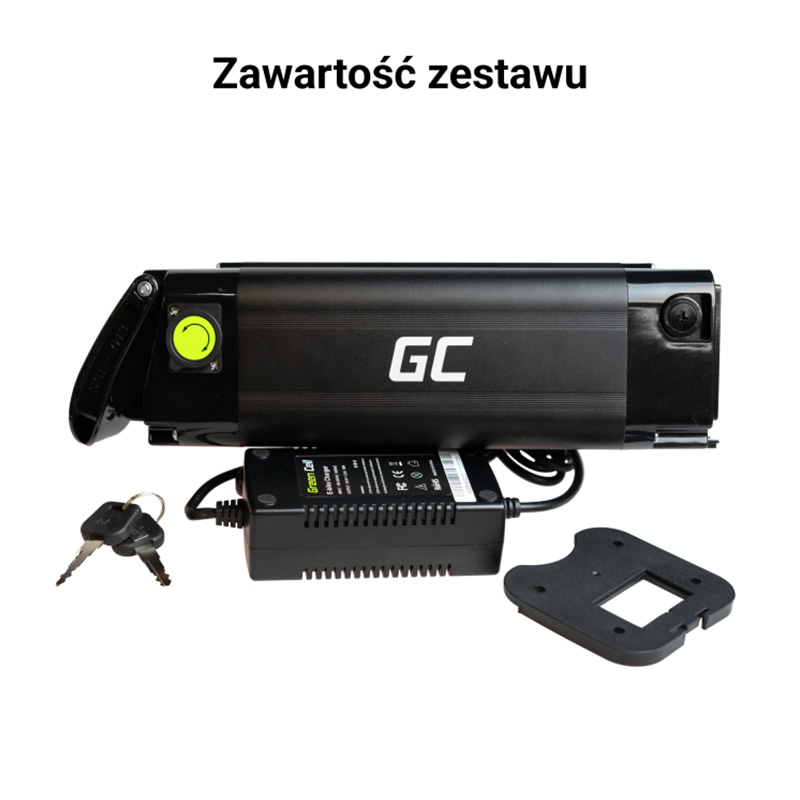 Green Cell - Bateria GC Silverfish do roweru elektrycznego E-Bike z ładowarką 36V 11.6Ah 417Wh Li-Ion XLR 3 PIN