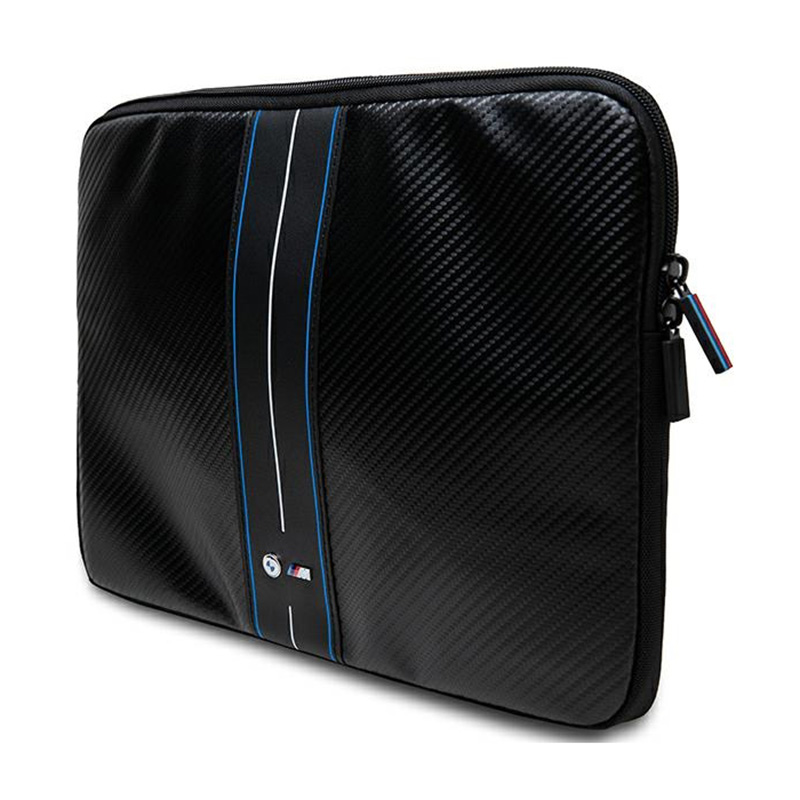BMW Carbon Blue Stripes Sleeve - Etui na notebook 15" / 16" (czarny)