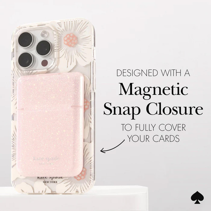Kate Spade New York MagSafe Flip Wallet - Portfel magnetyczny (That Sparkle Pink)
