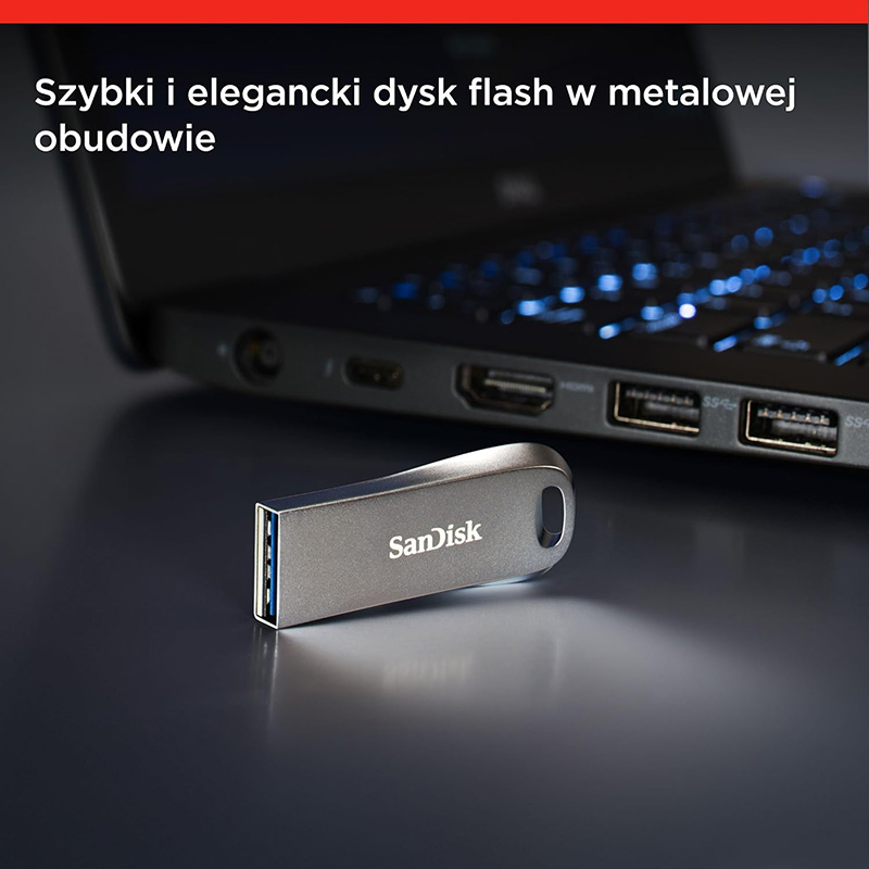 SanDisk Ultra Luxe - Pendrive 64 GB USB 3.1 150 MB/s