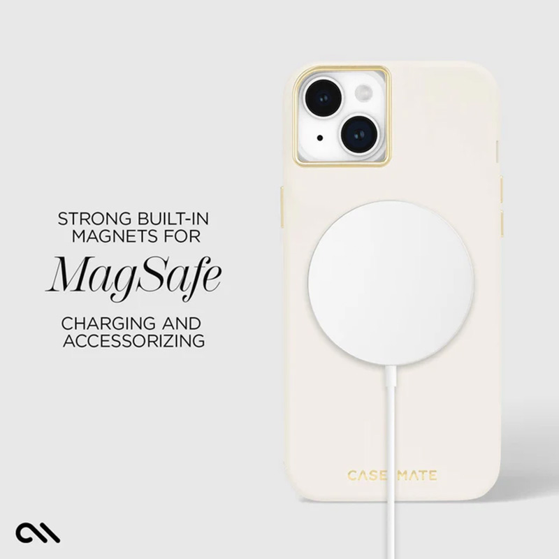 Case-Mate Silicone MagSafe - Etui iPhone 15 Plus (Beige)