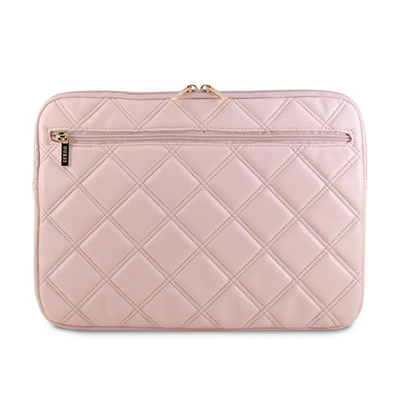 Guess Quilted 4G Sleeve - Etui na notebooka 13" / 14" (różowy)