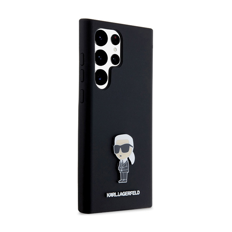 Karl Lagerfeld Silicone Ikonik Metal Pin - Etui Samsung Galaxy S24 Ultra (czarny)