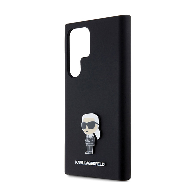 Karl Lagerfeld Silicone Ikonik Metal Pin - Etui Samsung Galaxy S24 Ultra (czarny)