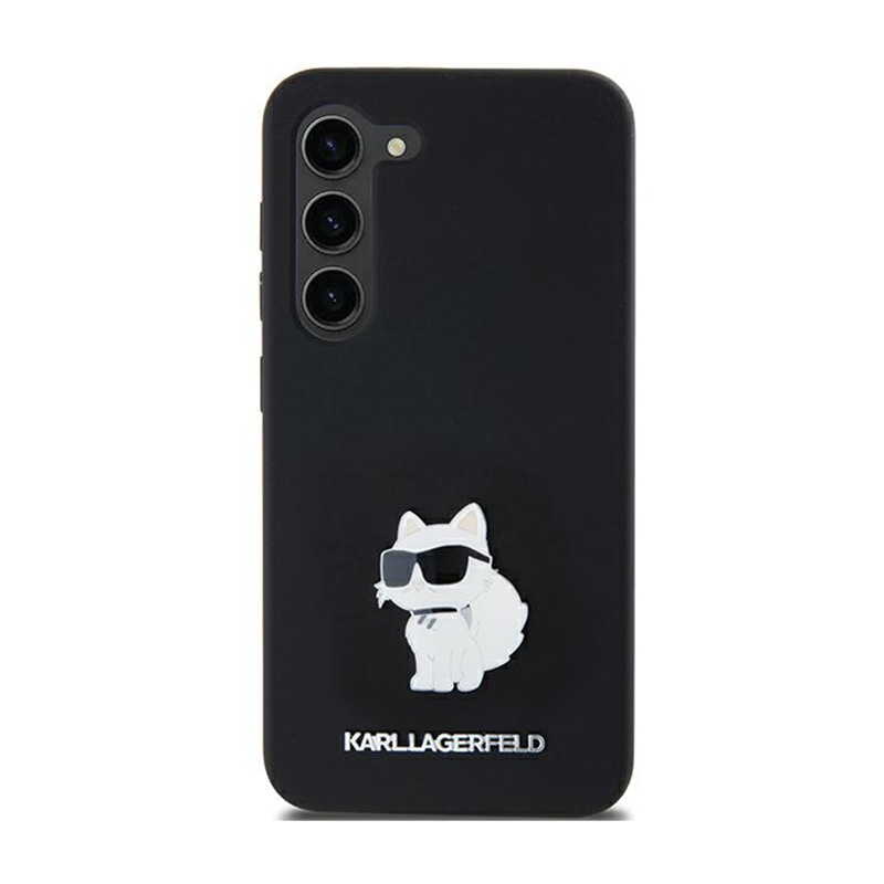Karl Lagerfeld Silicone Choupette Metal Pin - Etui Samsung Galaxy A35 5G (czarny)