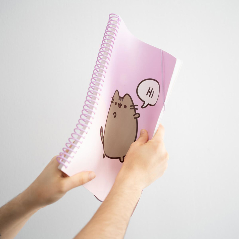 Pusheen - Skoroszyt A4 z gumką + 30 przezroczystych koszulek