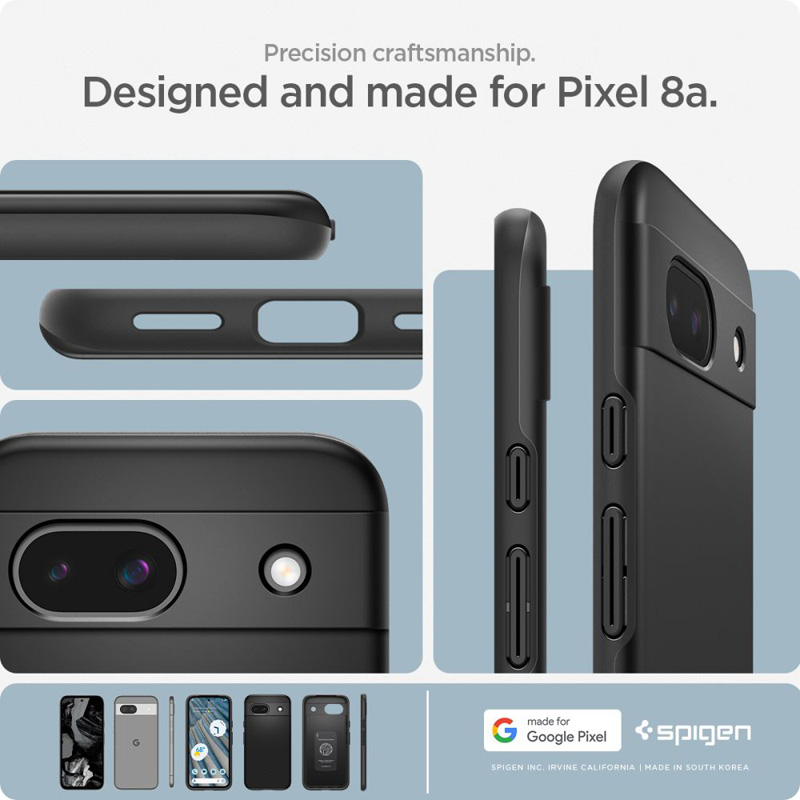 Spigen Thin Fit - Etui do Google Pixel 8A (Czarny)
