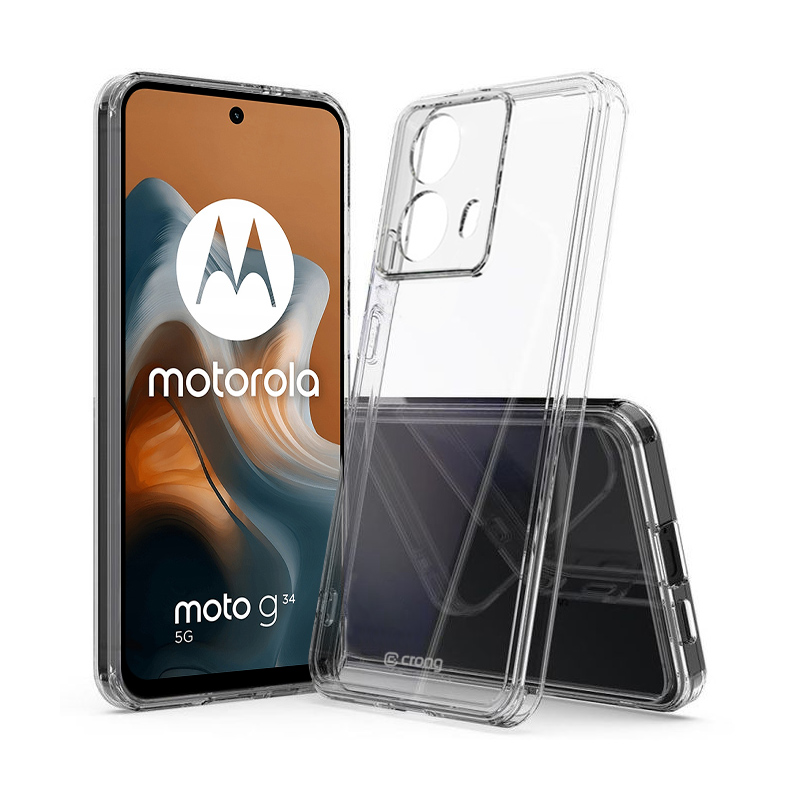 Crong Crystal Shield Cover - Etui Motorola Moto G34 (przezroczysty)