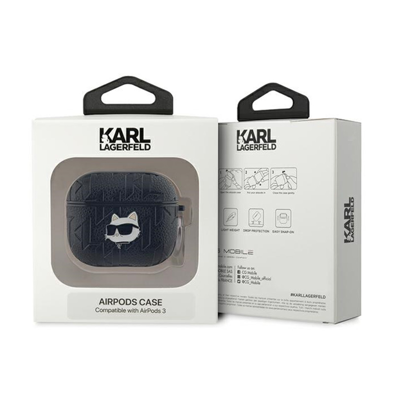 Karl Lagerfeld Monogram Choupette Head - Etui AirPods 3 (czarny)