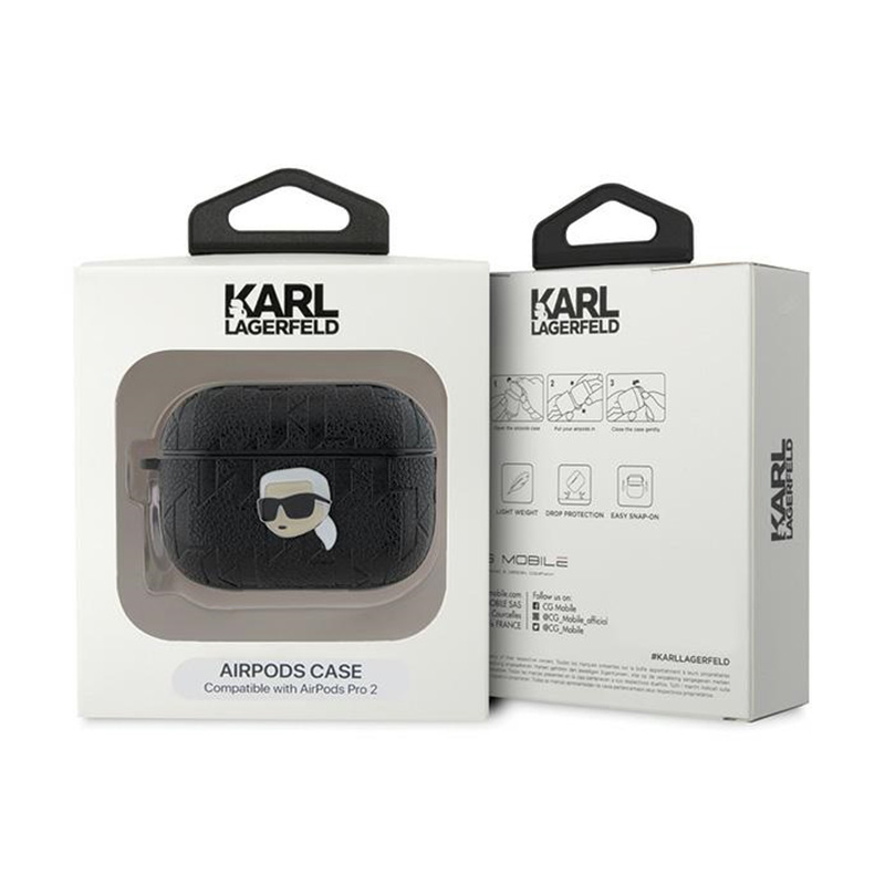Karl Lagerfeld Monogram Karl Head - Etui AirPods Pro 2 (czarny)