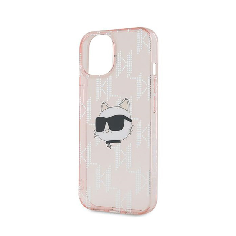 Karl Lagerfeld IML Choupette Head & Monogram - Etui iPhone 15 / 14 / 13 (różowy)