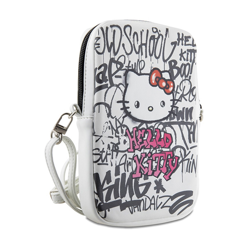 Hello Kitty Graffiti Kitty Head - Torebka crossbody na telefon (biały)