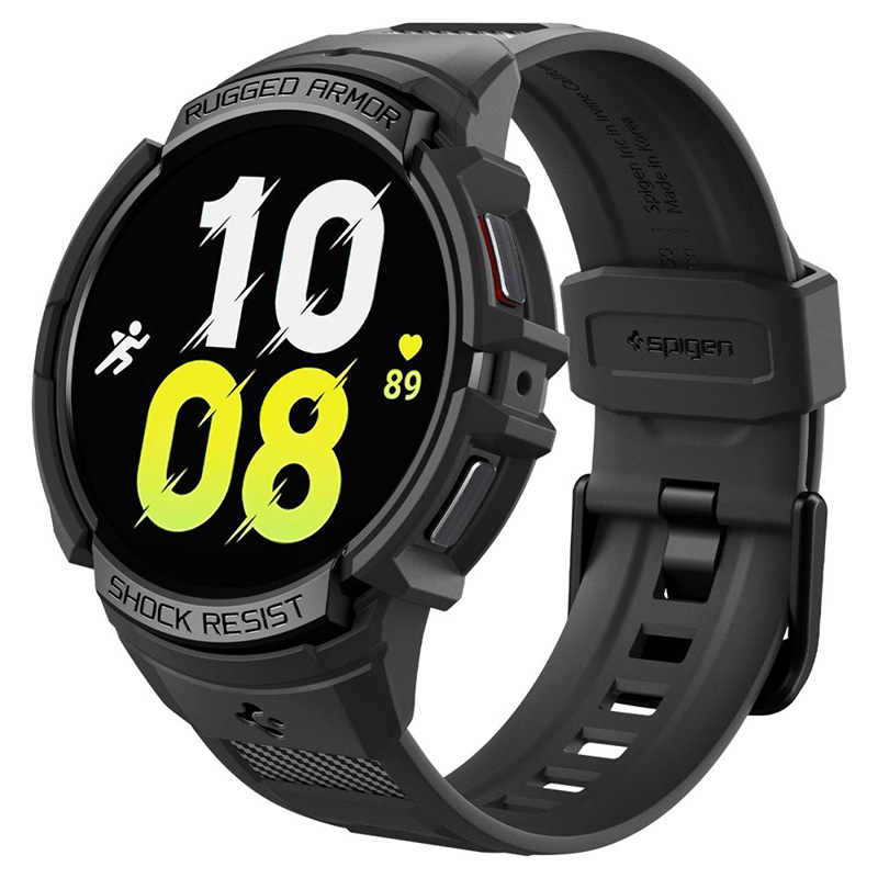 Spigen Rugged Armor Pro - Pasek + etui do Samsung Galaxy Watch 6 40 mm (Czarny)