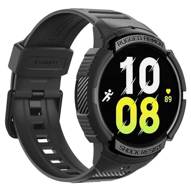 Spigen Rugged Armor Pro - Pasek + etui do Samsung Galaxy Watch 6 40 mm (Czarny)