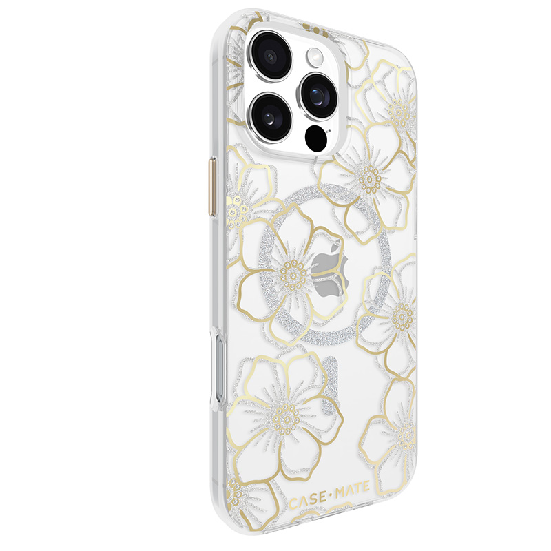 Case-Mate Floral Gems MagSafe - Etui iPhone 16 Pro Max (Gold)