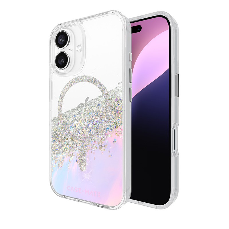 Case-Mate Karat MagSafe - Etui iPhone 16 (Holographic Soap Bubble)