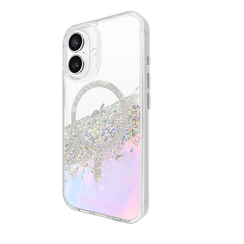 Case-Mate Karat MagSafe - Etui iPhone 16 (Holographic Soap Bubble)