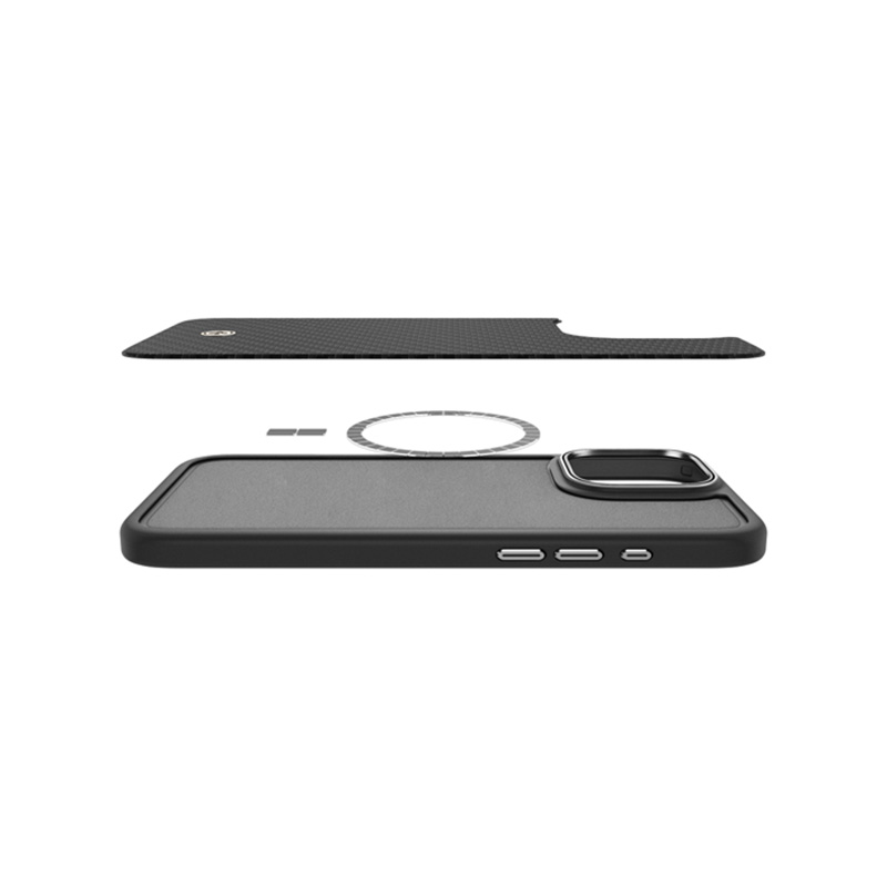 SPIGEN ENZO ARAMID MAG MAGSAFE IPHONE 16 PRO BLACK/SILVER