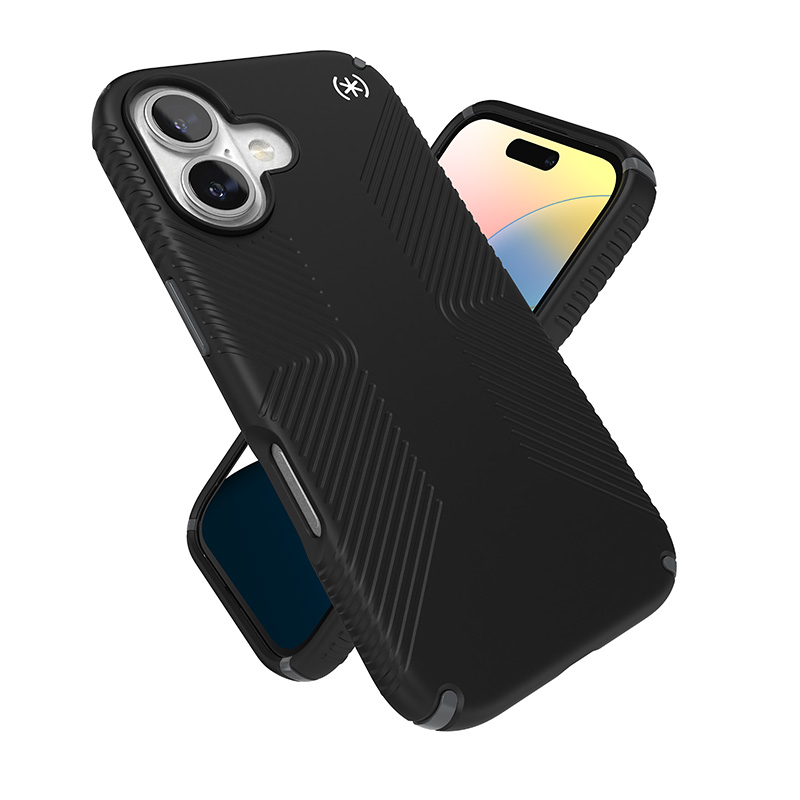 Speck Presidio2 Grip - Etui iPhone 16 (Black / Slate Grey / White)