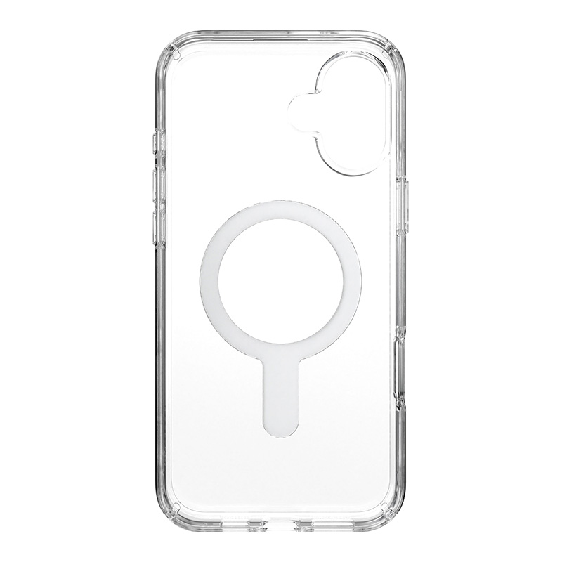 Speck Presidio Perfect-Clear ClickLock & MagSafe - Etui iPhone 16 Plus (Clear / Chrome Finish / Serene Silver)