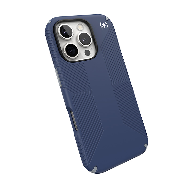 Speck Presidio2 Grip - Etui iPhone 16 Pro (Coastal Blue / Dust Grey / White)