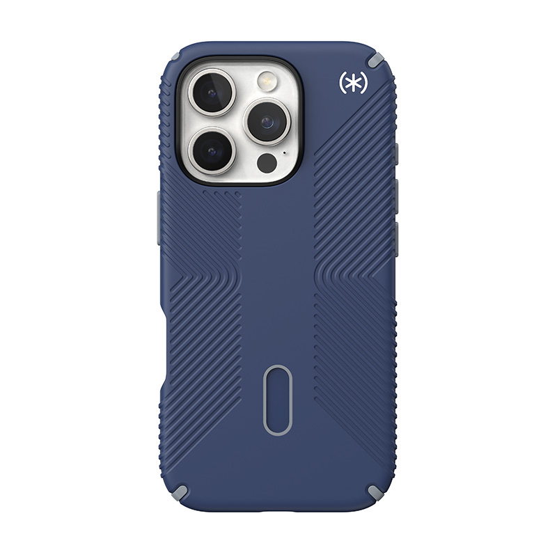 Speck Presidio2 Grip ClickLock & MagSafe - Etui iPhone 16 Pro (Coastal Blue / Dust Grey / White)