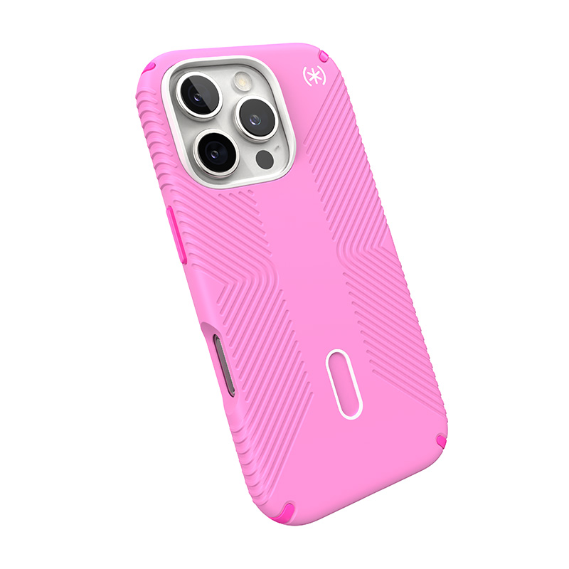 Speck Presidio2 Grip ClickLock & MagSafe - Etui iPhone 16 Pro (True Pink / Shocking Pink / White)