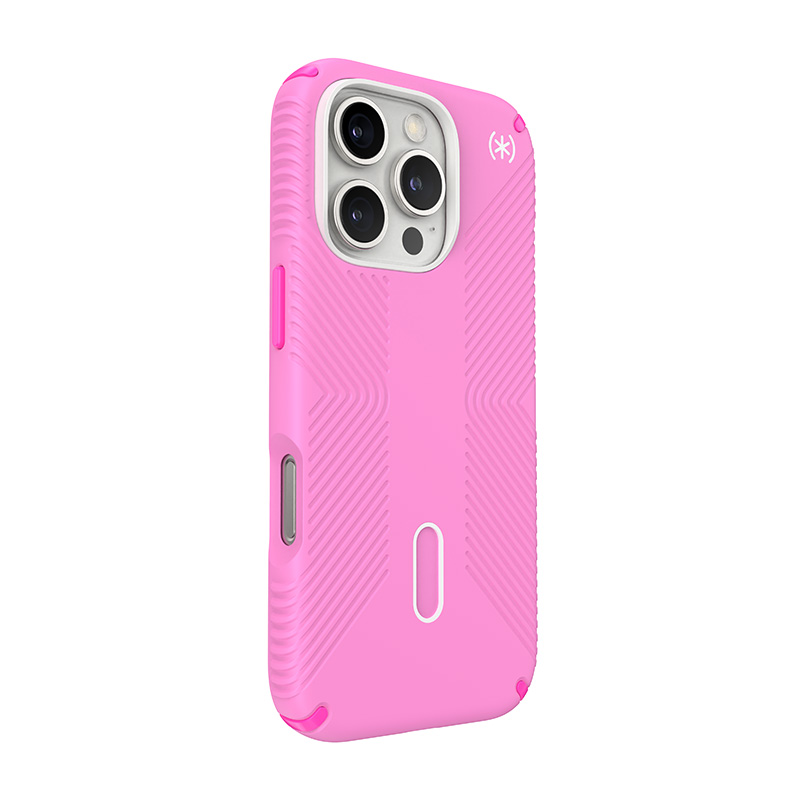 Speck Presidio2 Grip ClickLock & MagSafe - Etui iPhone 16 Pro (True Pink / Shocking Pink / White)