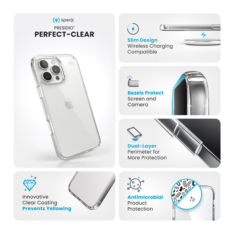 Speck Presidio Perfect-Clear - Etui iPhone 16 Pro Max (Clear)