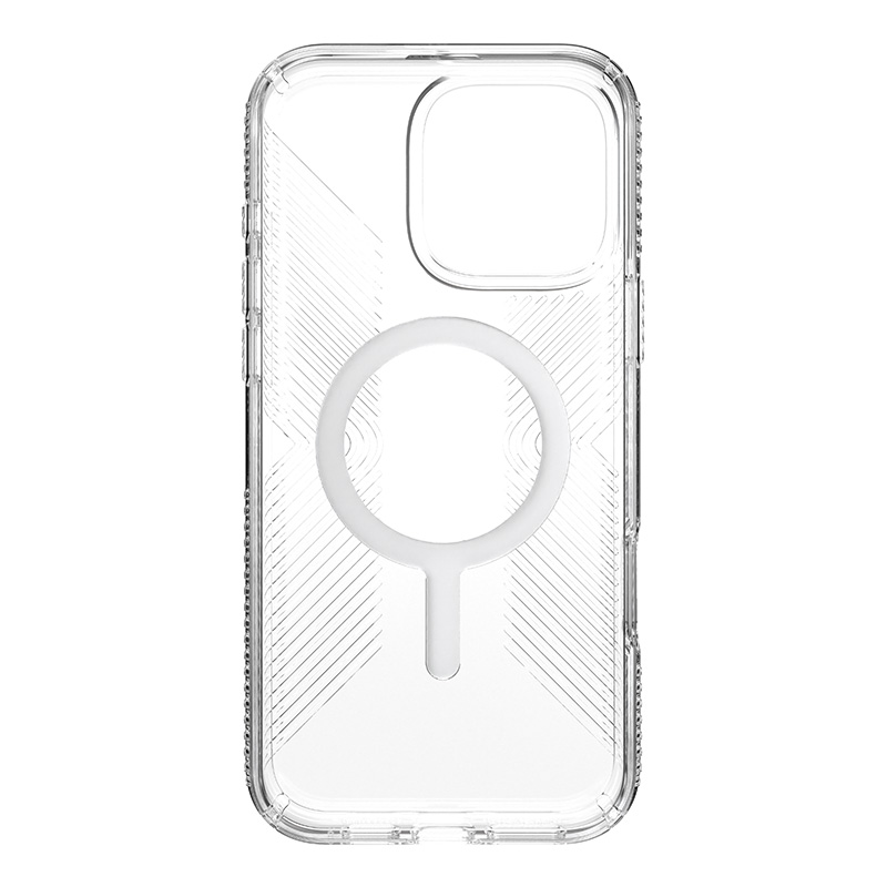 Speck Presidio Perfect-Clear Grip MagSafe - Etui iPhone 16 Pro Max (Clear / Chrome Finish / Serene Silver)