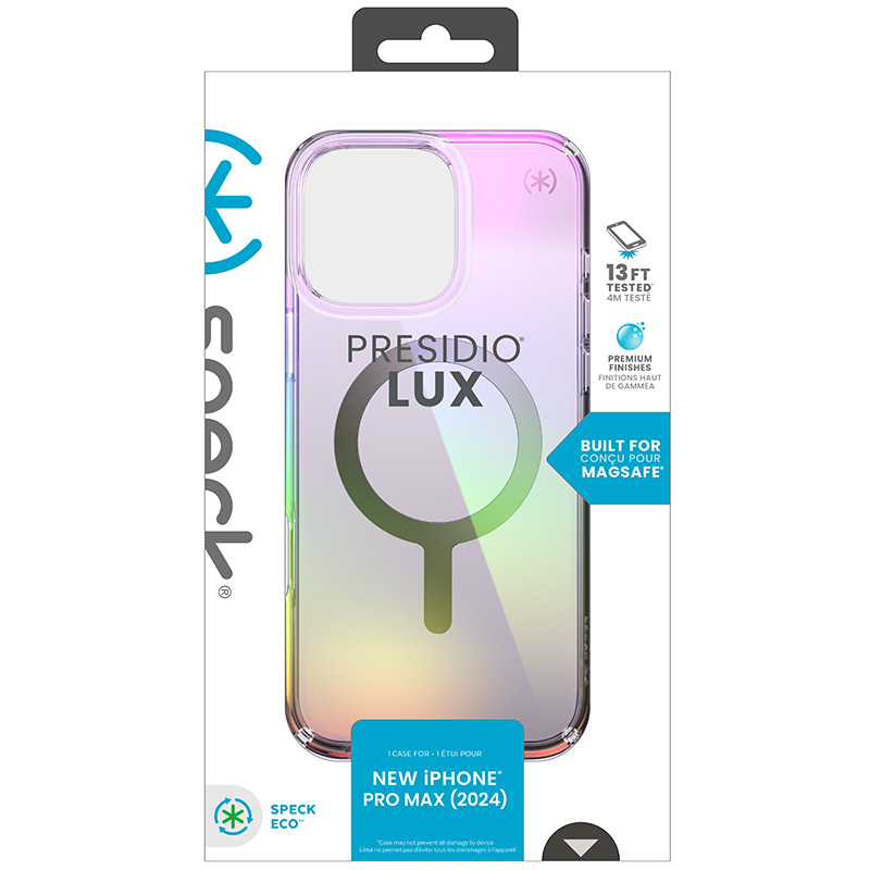 Speck Presidio2 Lux MagSafe - Etui iPhone 16 Pro Max (Amazing Purple / Clear)