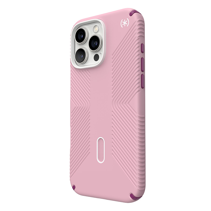 Speck Presidio2 Grip ClickLock & MagSafe - Etui iPhone 16 Pro Max (Wednesday Pink / Boysenberry Purple / White)