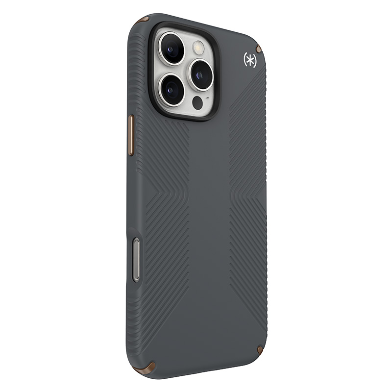 Speck Presidio2 Grip - Etui iPhone 16 Pro Max (Charcoal Grey / Cool Bronze / White)