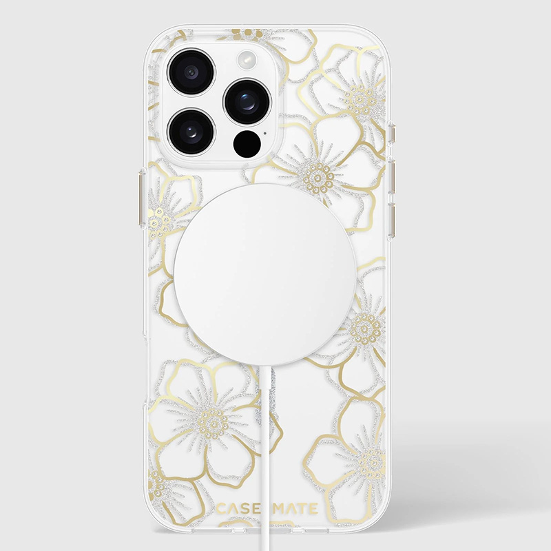 Case-Mate Floral Gems MagSafe - Etui iPhone 16 Pro Max (Gold)