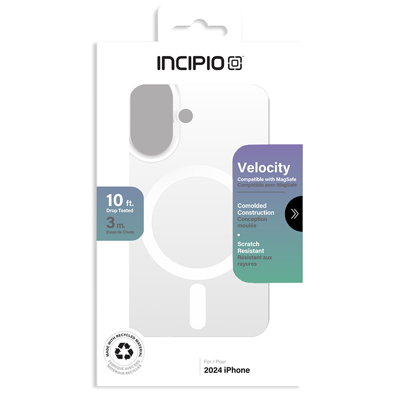 Incipio Velocity MagSafe - Etui iPhone 16 (Clear)