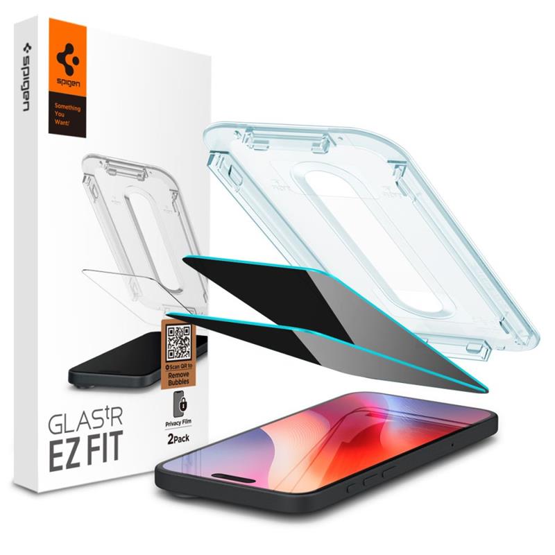 SZKŁO PRYWATYZUJĄCE SPIGEN GLAS.TR ”EZ FIT” 2-PACK IPHONE 16 PRO PRIVACY