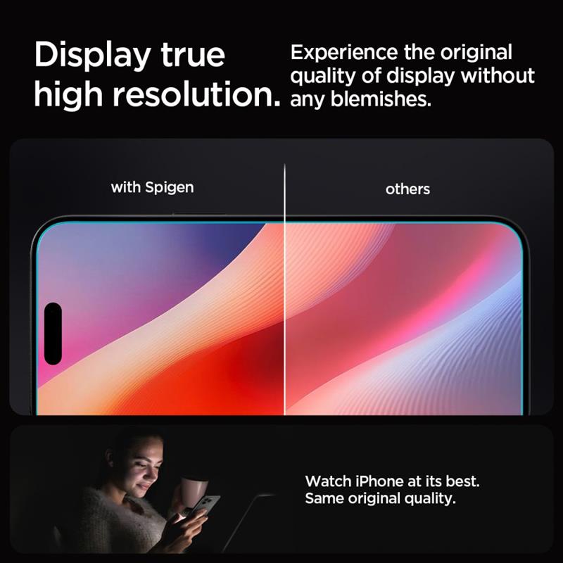 Spigen GLAS.TR EZ FIT Privacy - Szkło hartowane z filtrem prywatyzującym do iPhone 16 Pro Max