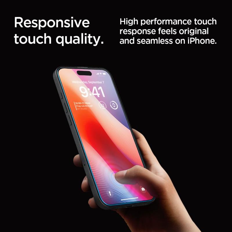 Spigen GLAS.TR EZ FIT Privacy - Szkło hartowane z filtrem prywatyzującym do iPhone 16 Pro