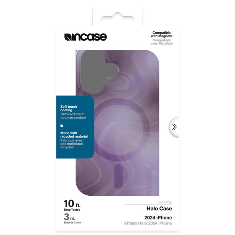 Incase Halo Case MagSafe - Etui iPhone 16 (Oil Slick Lilac)