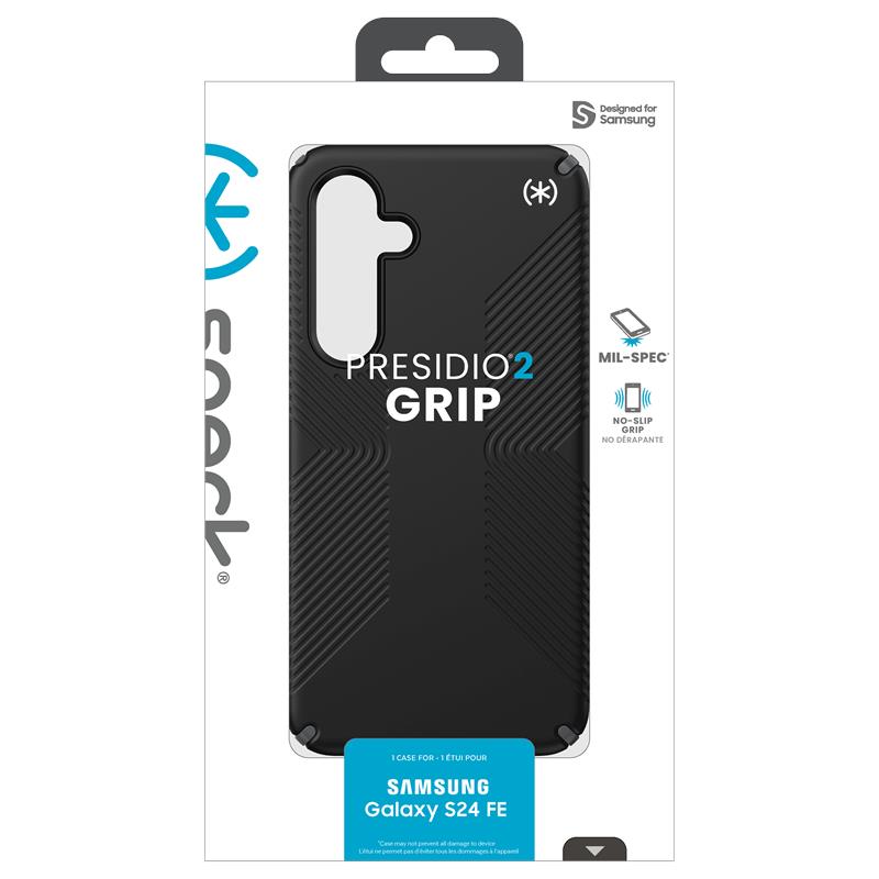 Speck Presidio2 Grip - Etui Samsung Galaxy S24 FE (Black/Slate Grey/White)