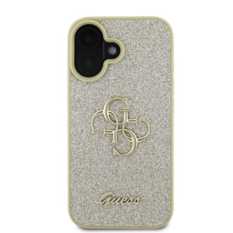 Guess Fixed Glitter Big 4G - Etui iPhone 16 (złoty)