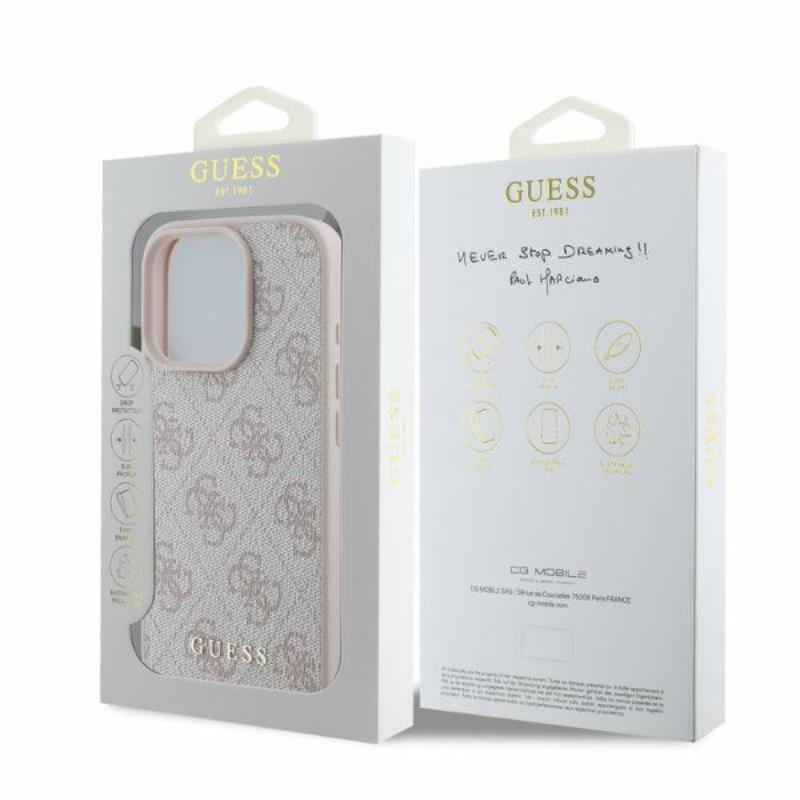 Guess 4G Classic - Etui iPhone 16 Pro Max (różowy)