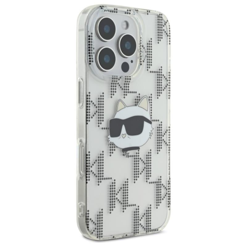 Karl Lagerfeld IML Choupette Head Electroplated - Etui iPhone 16 Pro (przezroczysty)