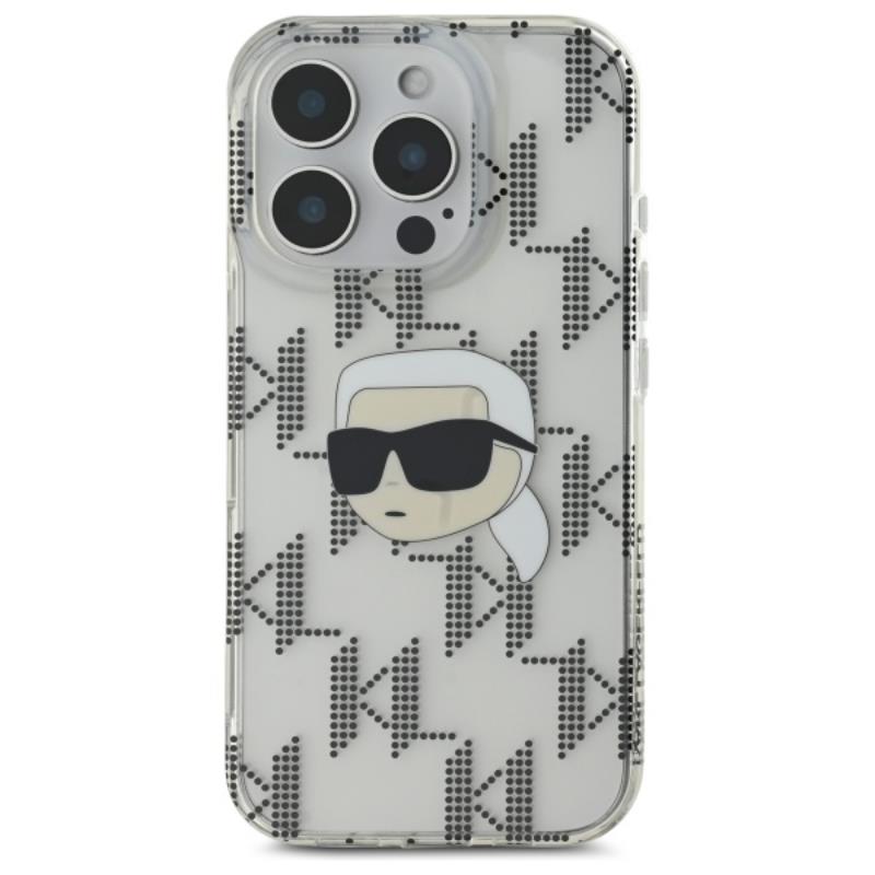 Karl Lagerfeld IML Karl Head Electroplated - Etui  iPhone 16 Pro (przezroczysty)