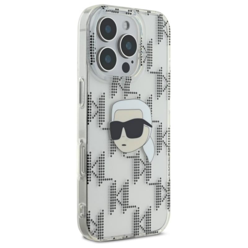 Karl Lagerfeld IML Karl Head Electroplated - Etui  iPhone 16 Pro (przezroczysty)