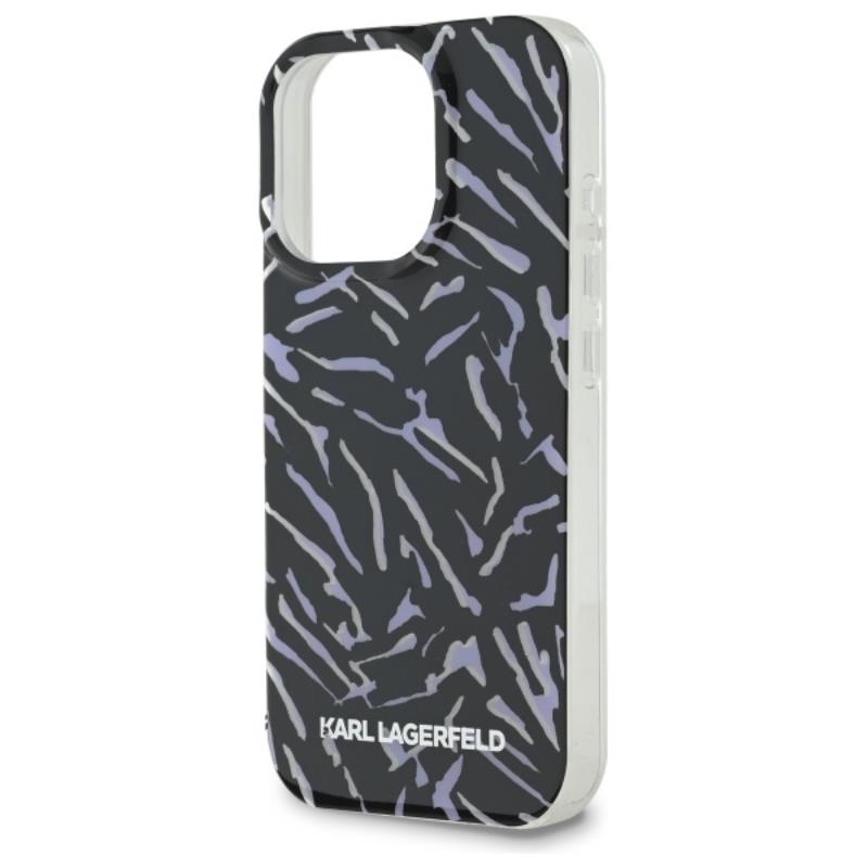 Karl Lagerfeld Zebra With Cord - Etui iPhone 16 Pro (fioletowy)